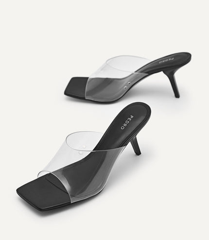 Vinyl High Heeled Sandals