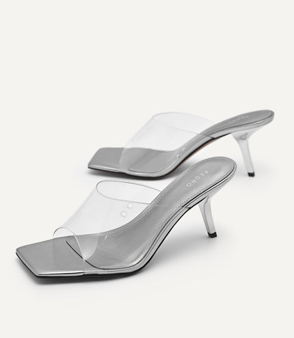 Vinyl High Heeled Sandals