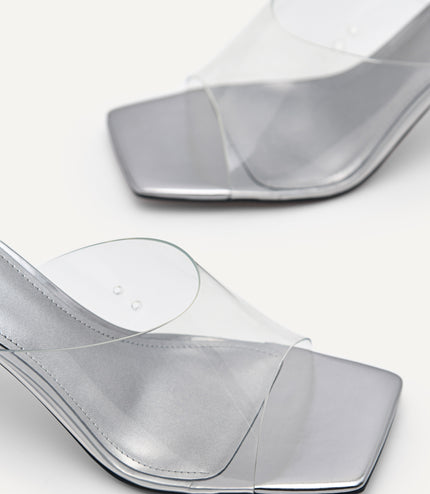 Vinyl High Heeled Sandals