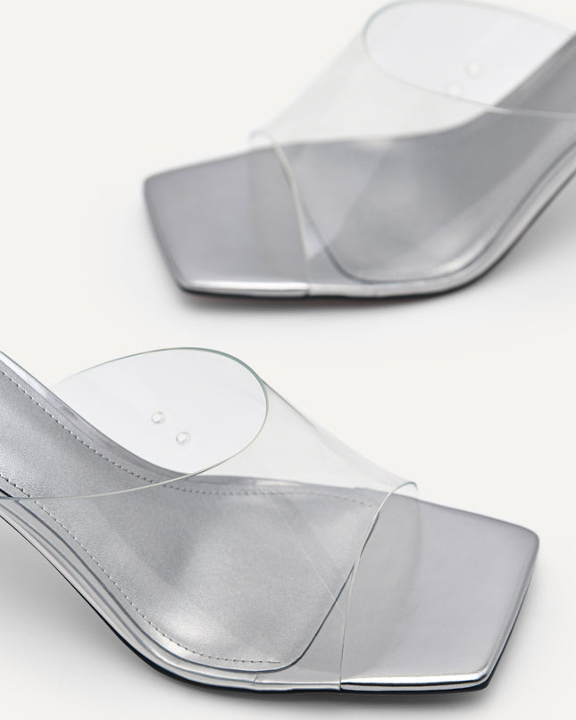 Vinyl High Heeled Sandals