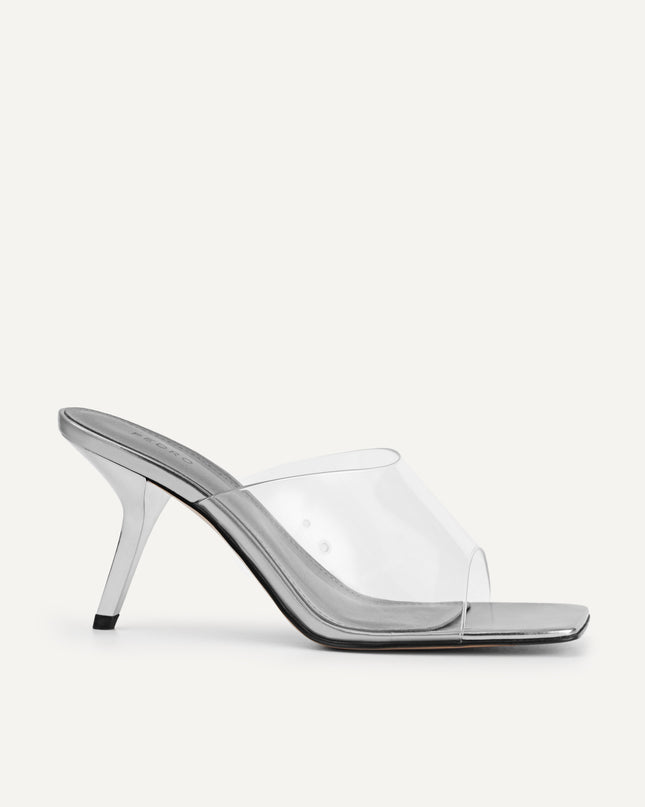 Vinyl High Heeled Sandals