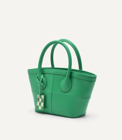 Panelled Top Handle Bag