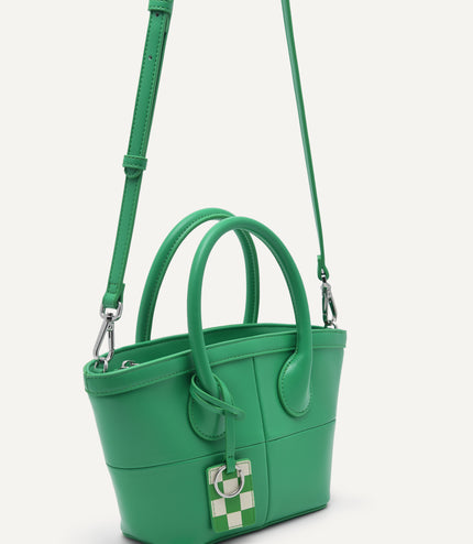 Panelled Top Handle Bag