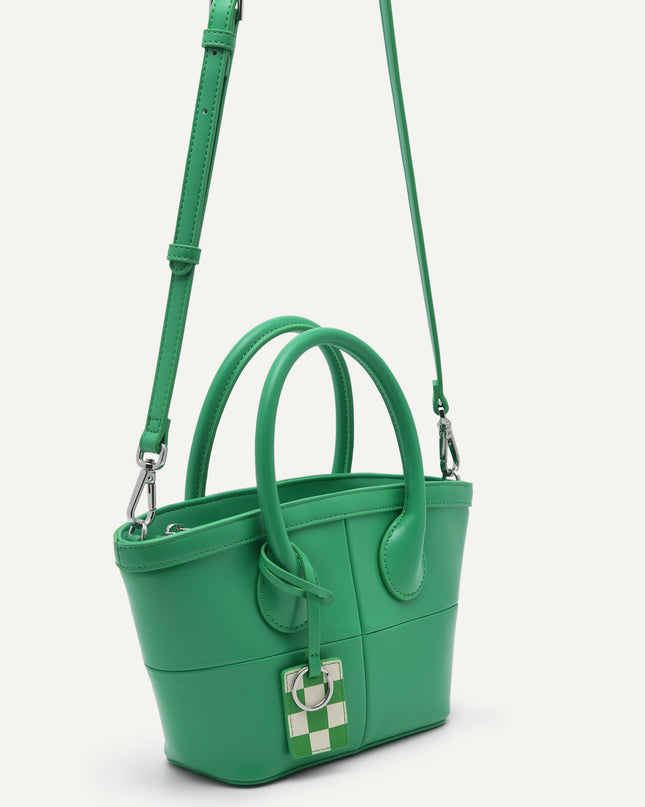 Panelled Top Handle Bag