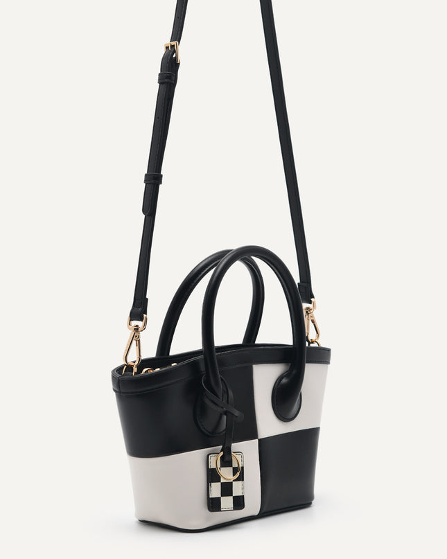 Panelled Top Handle Bag
