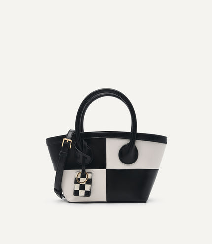 Panelled Top Handle Bag