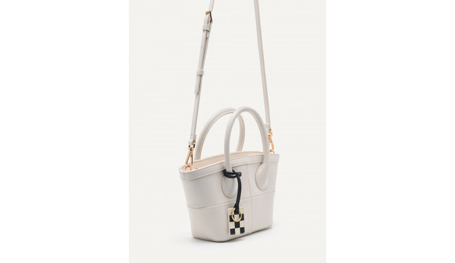 Panelled Top Handle Bag