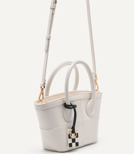 Panelled Top Handle Bag
