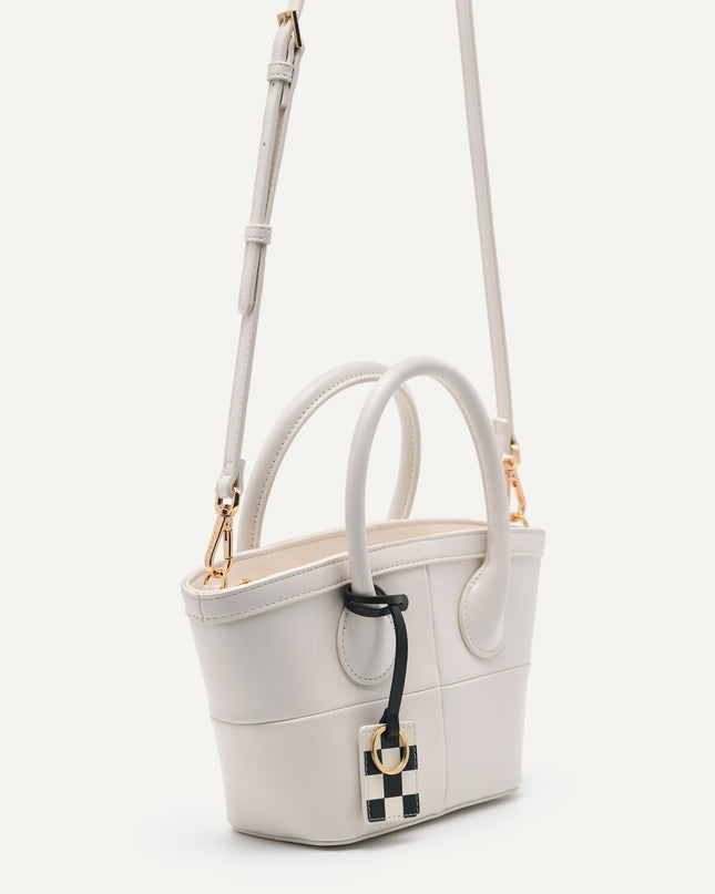 Panelled Top Handle Bag