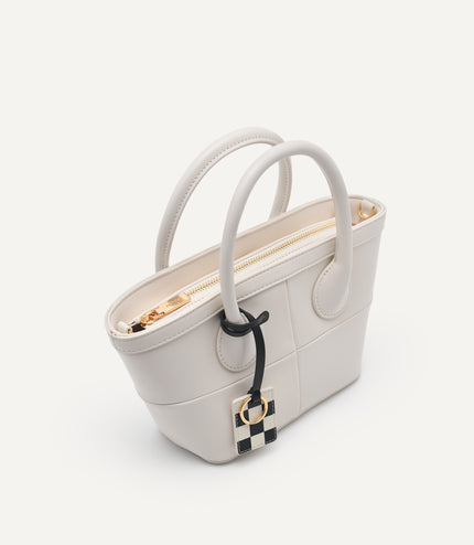 Panelled Top Handle Bag