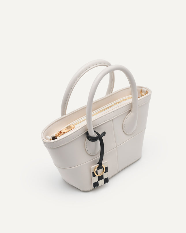 Panelled Top Handle Bag