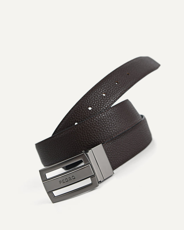 Reversible Leather Tang Belt