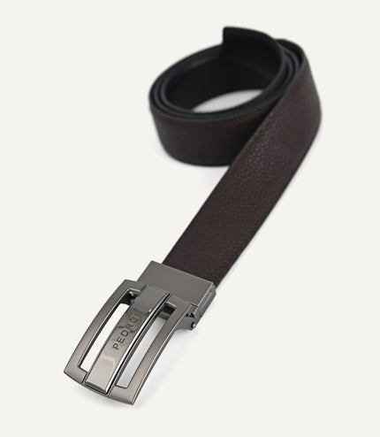 Reversible Leather Tang Belt