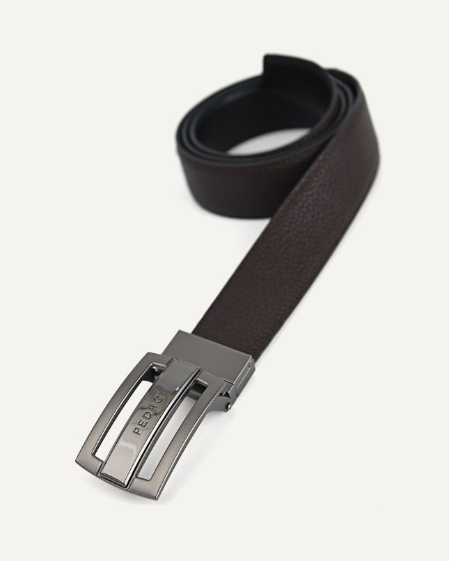 Reversible Leather Tang Belt