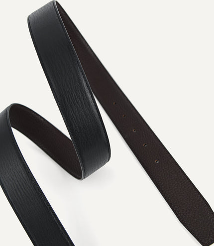Reversible Leather Tang Belt