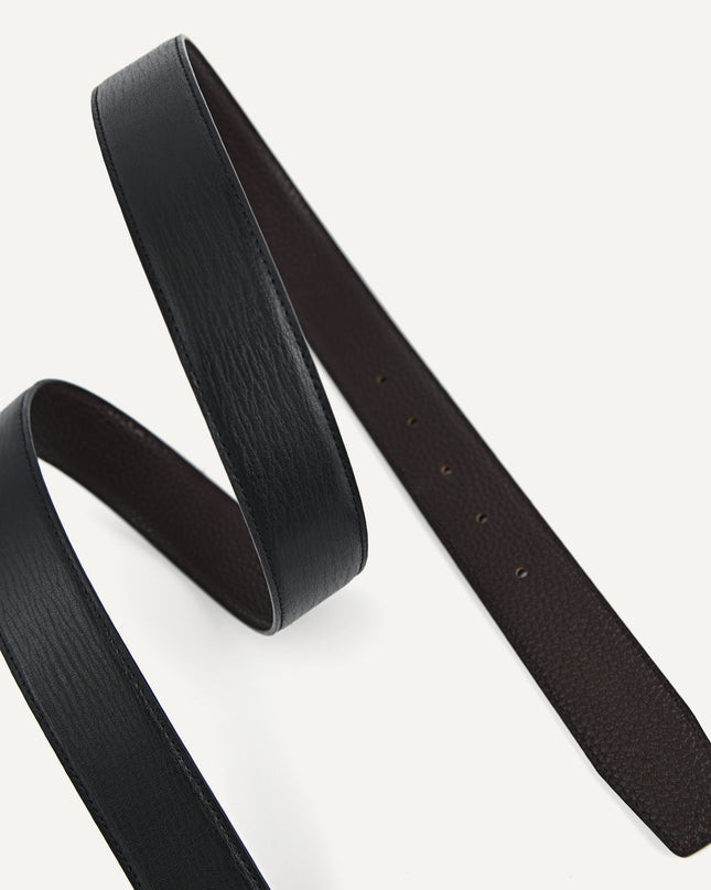 Reversible Leather Tang Belt
