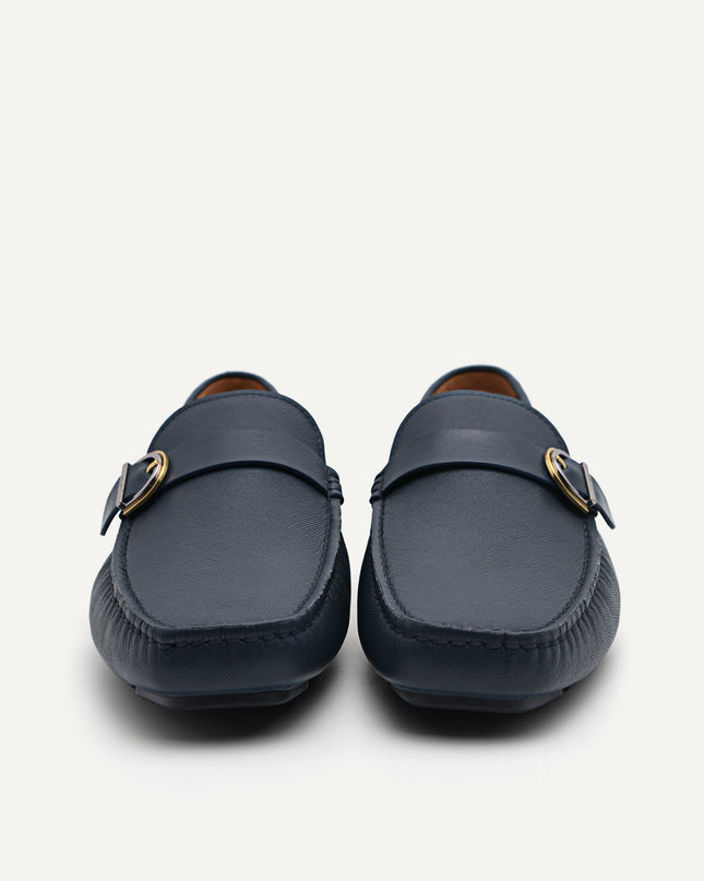 Leather Moccasins with Buckle Detail
