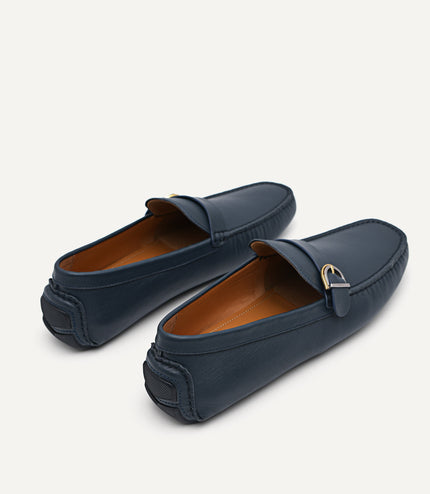 Leather Moccasins with Buckle Detail