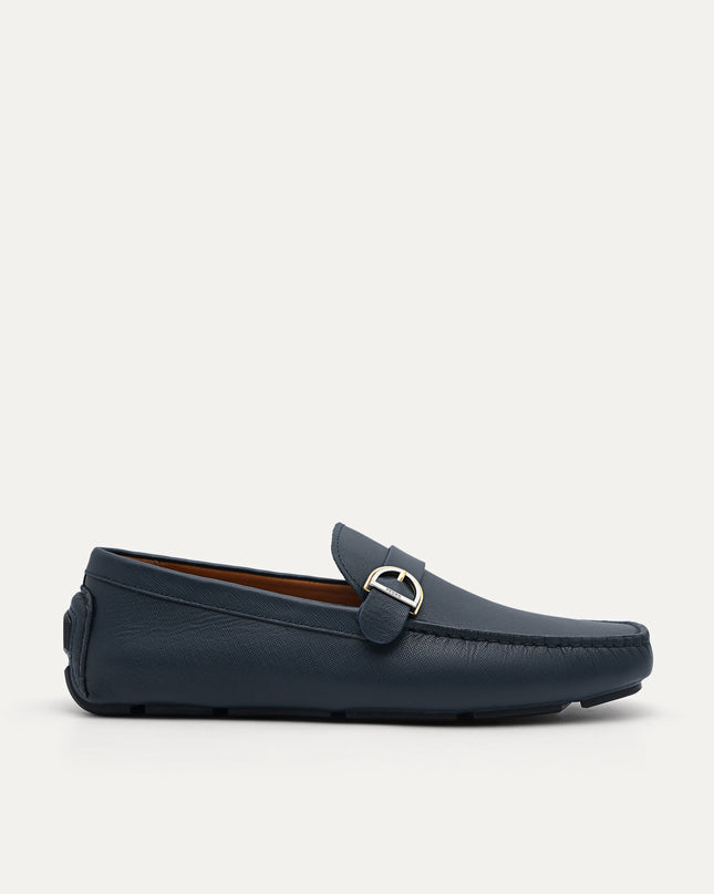 Leather Moccasins with Buckle Detail