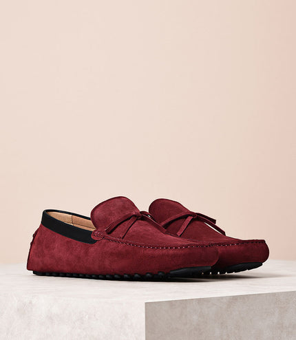 Leather side loafers