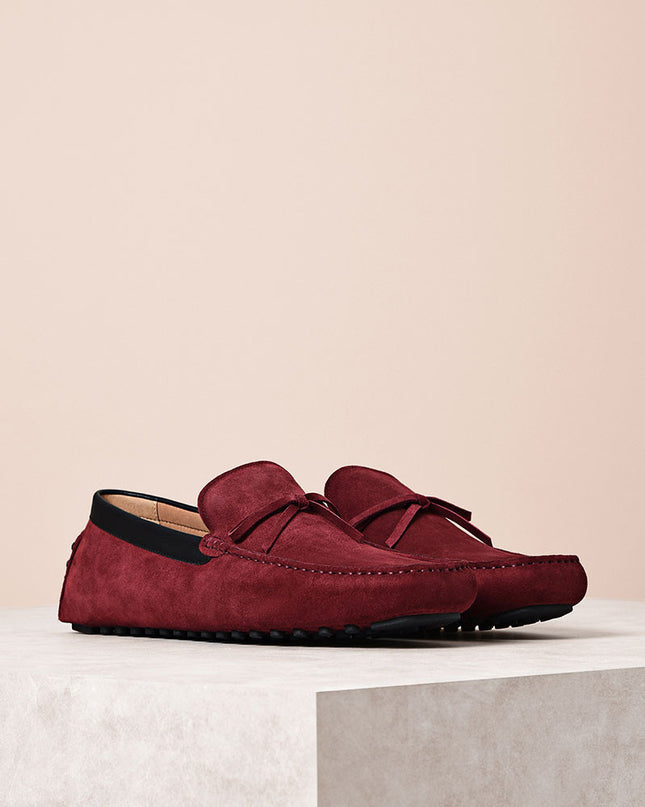 Leather side loafers