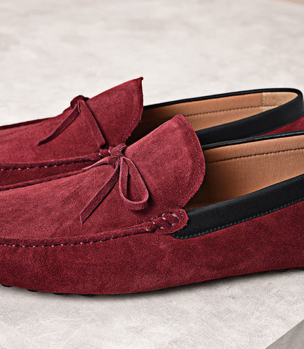 Leather side loafers