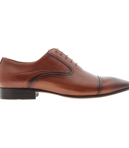 Leather Cap Toe Oxford Shoes