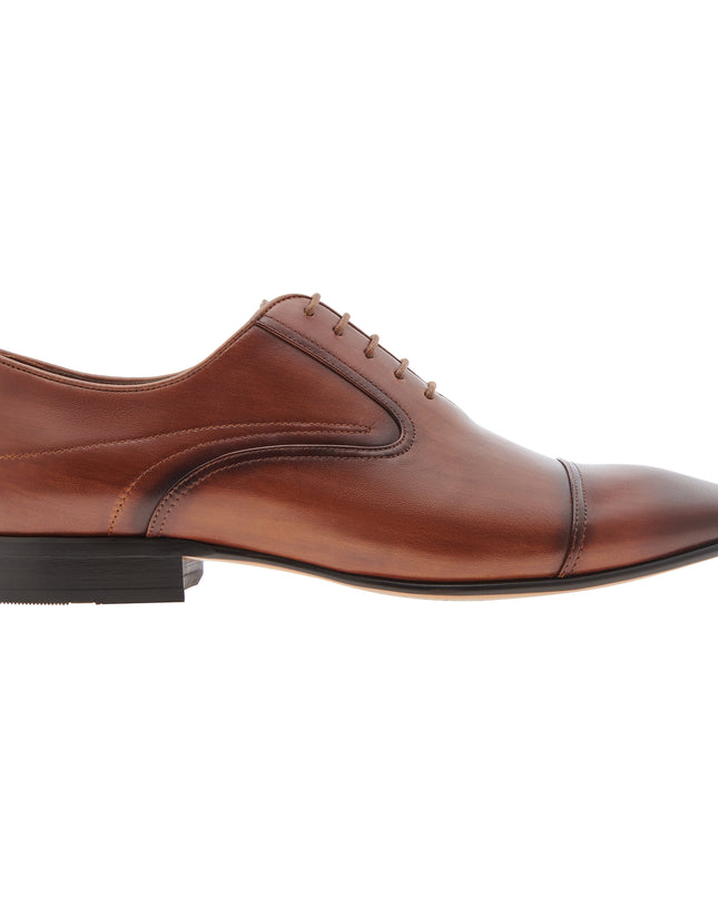 Leather Cap Toe Oxford Shoes