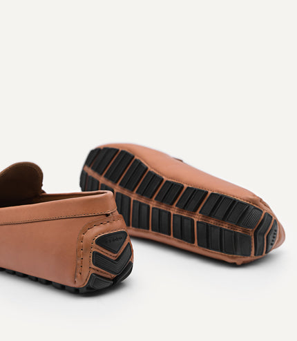 Raffia Braided Leather Moccasins