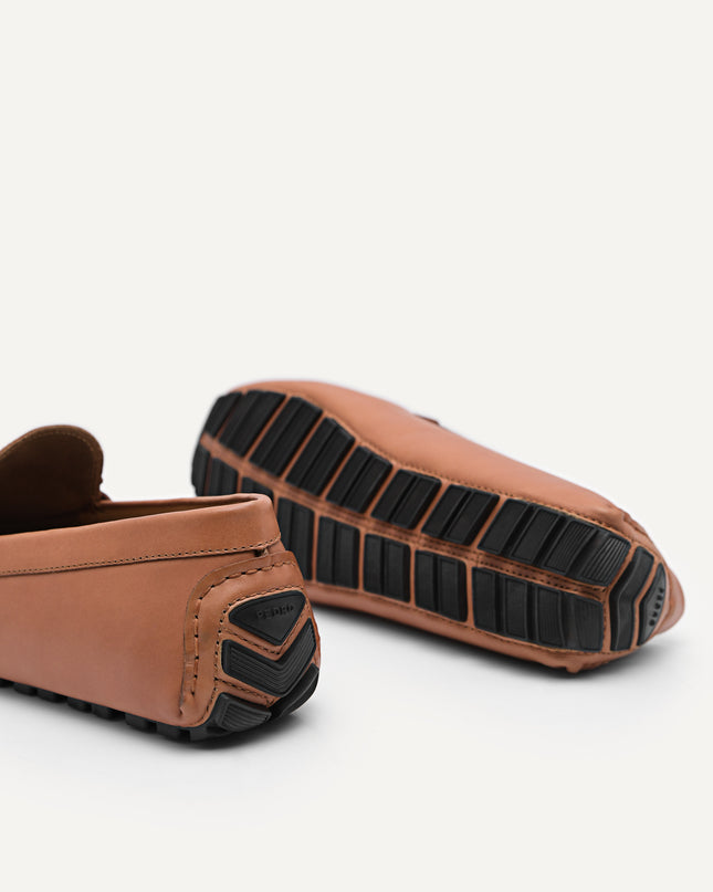 Raffia Braided Leather Moccasins