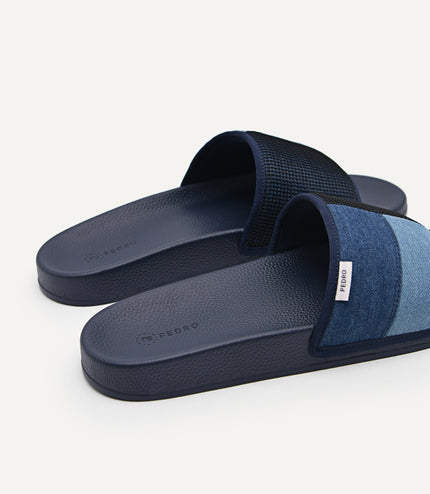 Denim Slide Sandals