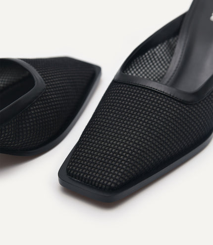 Capri Mesh Heeled Mules