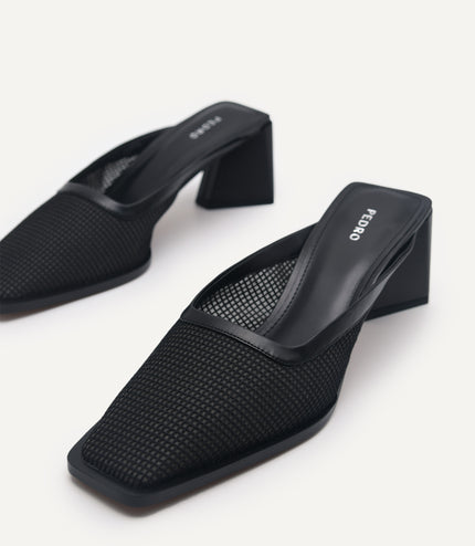 Capri Mesh Heeled Mules