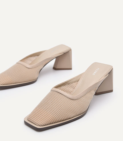 Capri Mesh Heeled Mules
