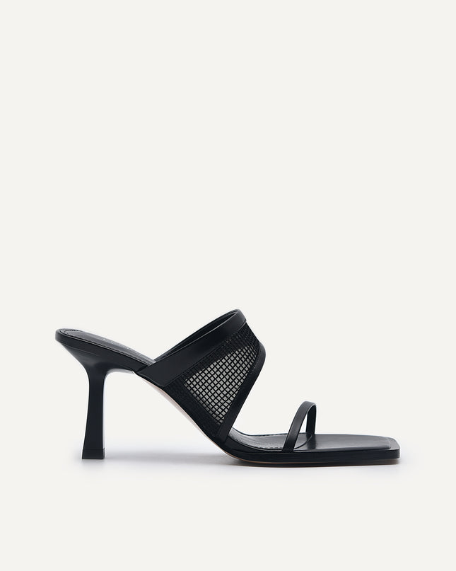 Capri Double Strap Mesh Heeled Sandals