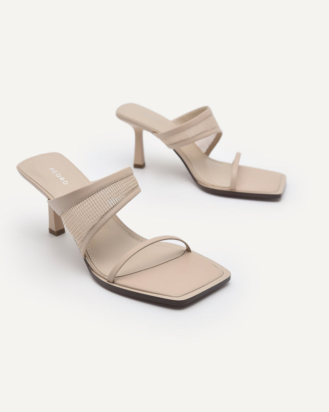 Capri Double Strap Mesh Heeled Sandals