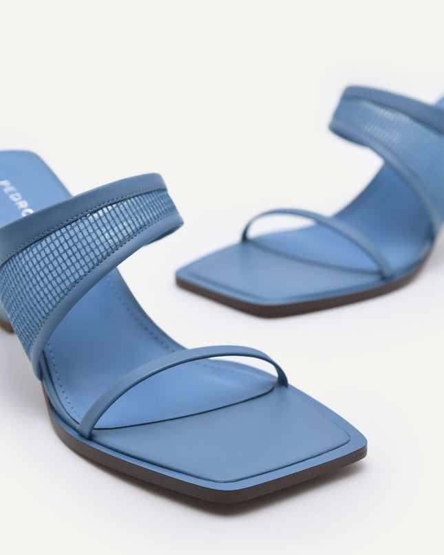 Capri Double Strap Mesh Heeled Sandals