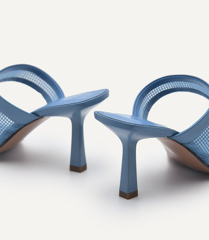 Capri Double Strap Mesh Heeled Sandals