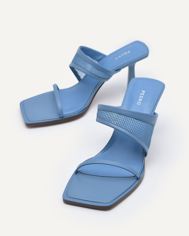 Capri Double Strap Mesh Heeled Sandals