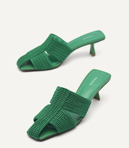 juno knitted mules