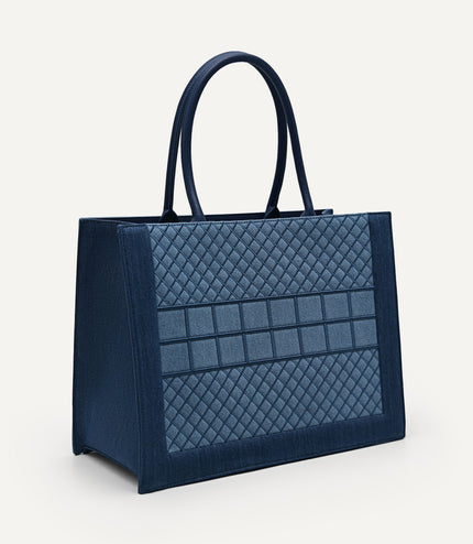 Large Denim Market Tote