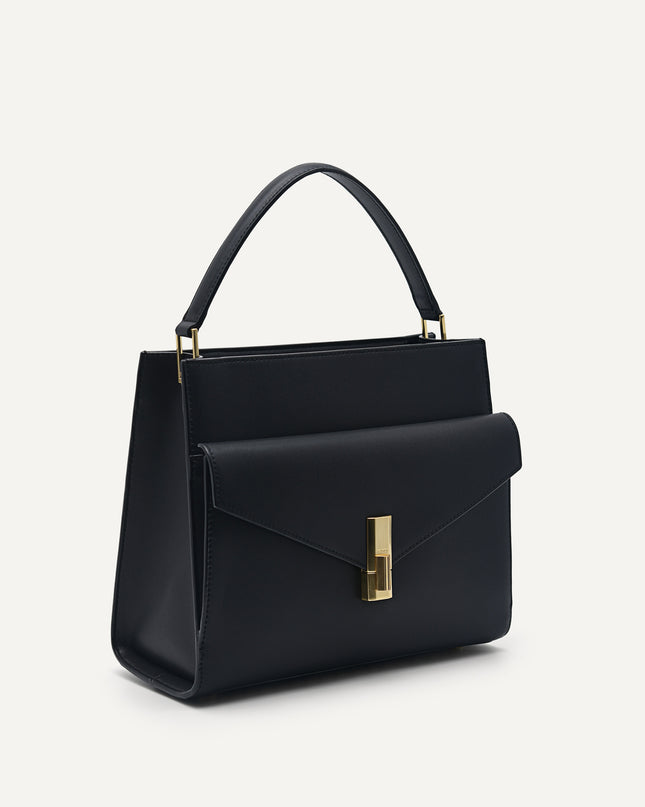 Lea Leather Top Handle Bag