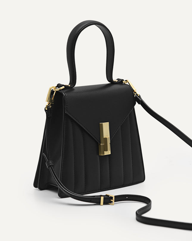 Margot Leather Panelled Top Handle Bag
