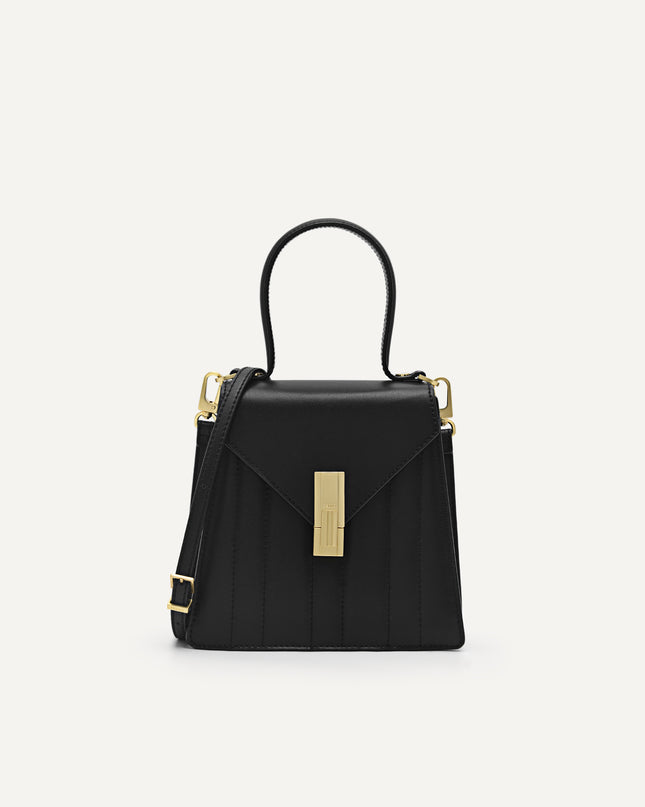 Margot Leather Panelled Top Handle Bag