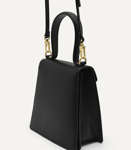 Margot Leather Panelled Top Handle Bag