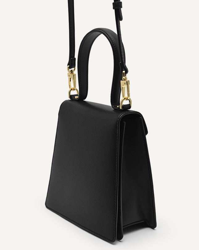 Margot Leather Panelled Top Handle Bag