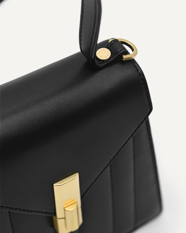 Margot Leather Panelled Top Handle Bag