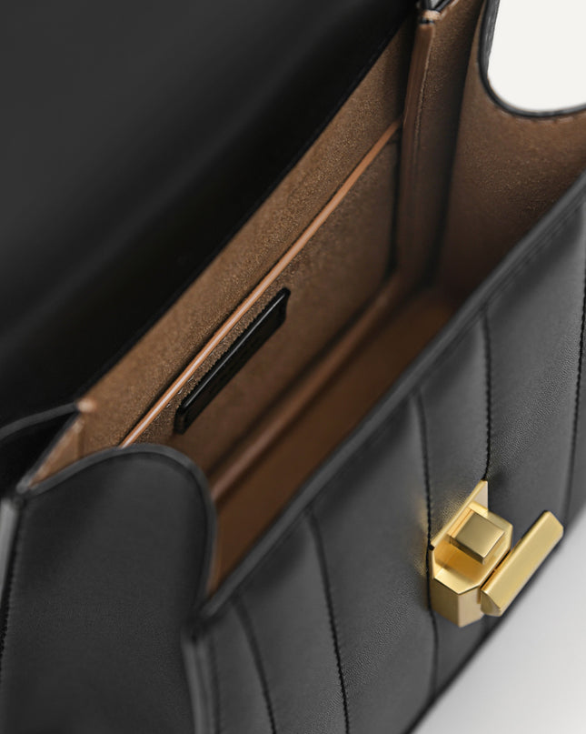 Margot Leather Panelled Top Handle Bag