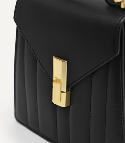 Margot Leather Panelled Top Handle Bag