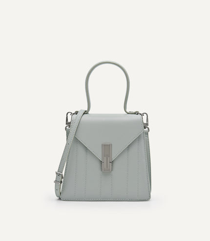 Margot Leather Panelled Top Handle Bag